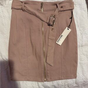 Haute Monde Mauve Pencil Skirt with Belt